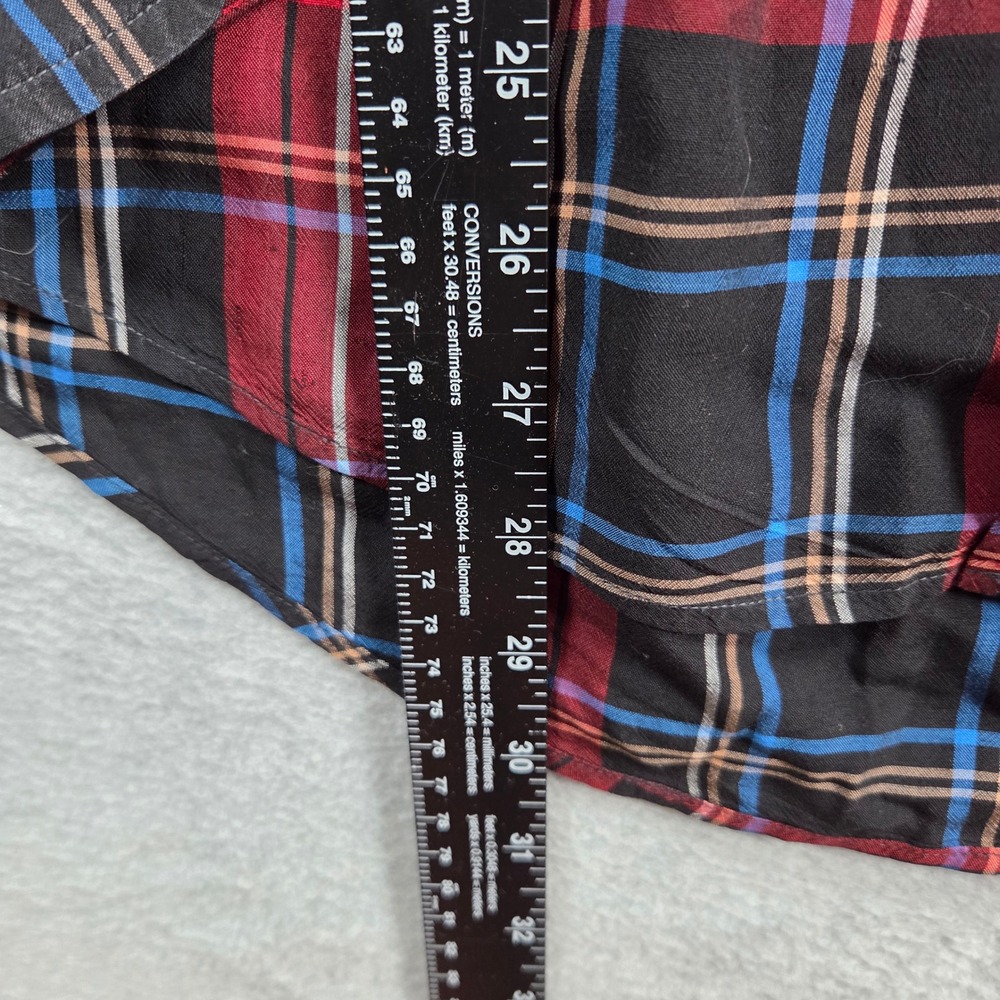 Marc by Marc Jacobs Button Down Mens XL Black Plaid Shrunken Fit Tencel Shirt - Picture 7 of 9